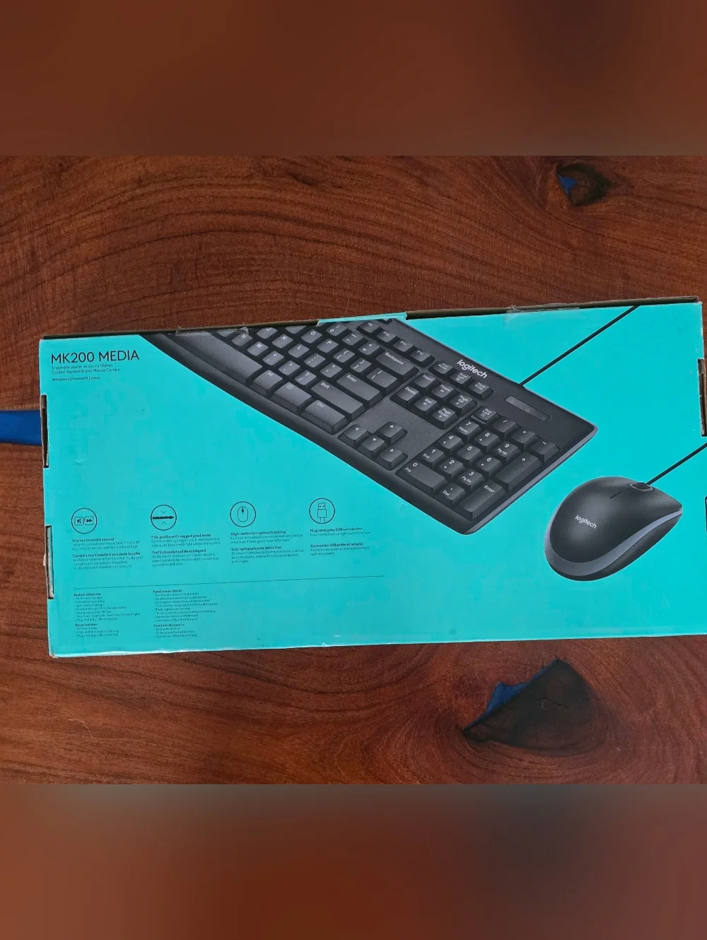 Logitech MK200 Wired Keyboard and Mouse Combo - Black